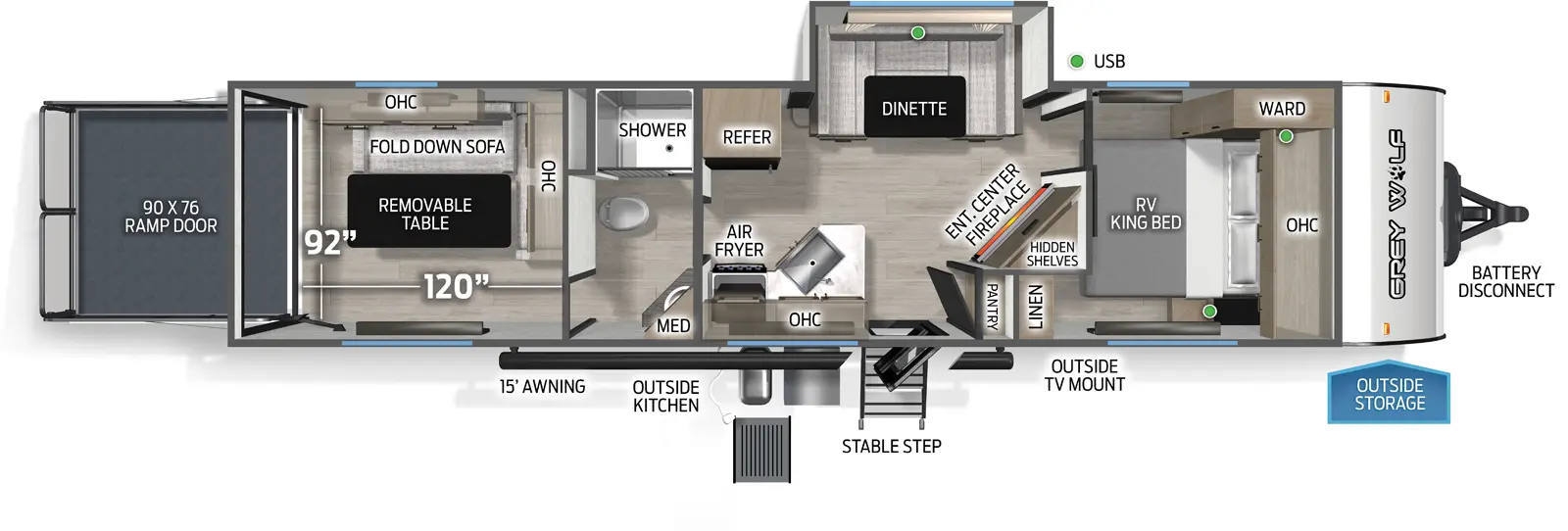 Cherokee Black Label 28RRTBL Floorplan